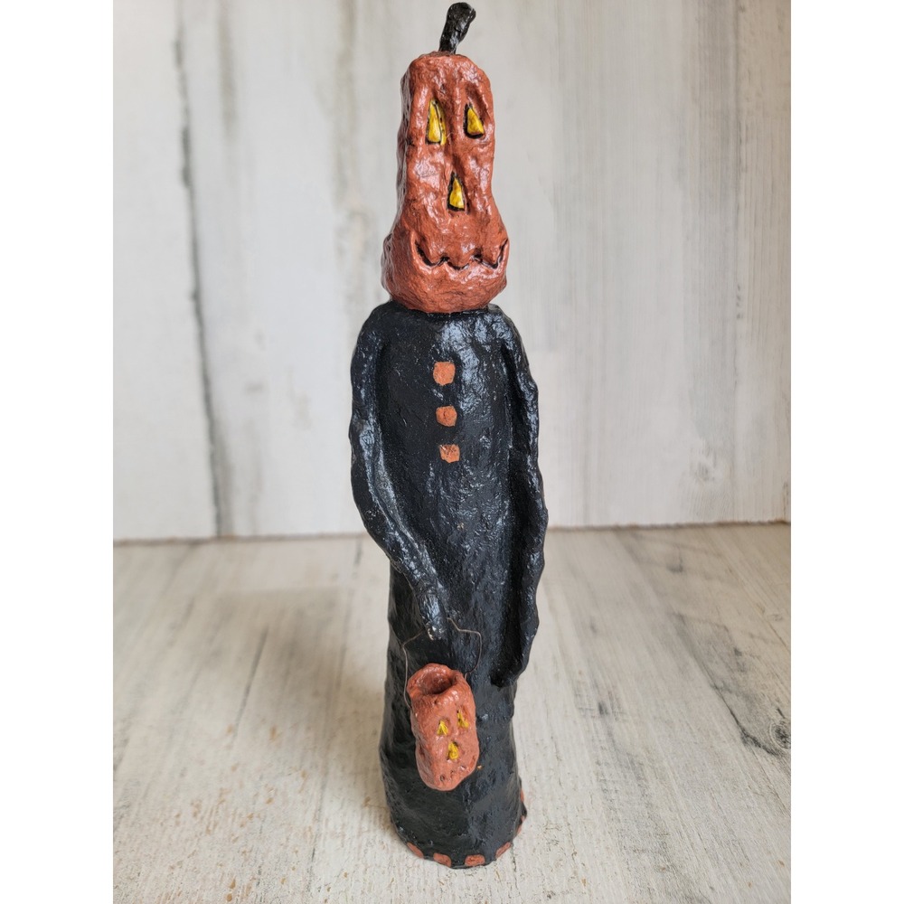 Jack O'Lantern folk art skinny trick or treat Halloween pumpkin home decor